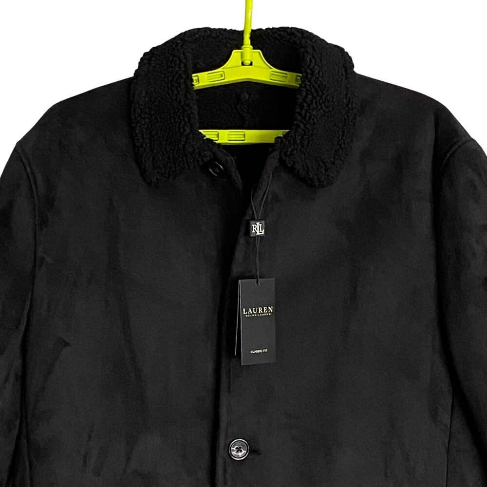 Lauren Ralph Lauren Men's 40REG Lefferts Classic-Fit Faux-Shearling Overcoat NWT - Picture 2 of 13